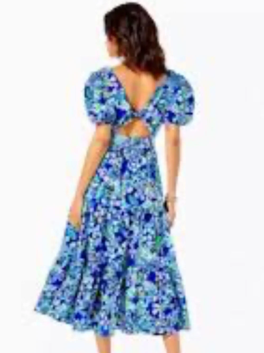 Lilly Pulitzer blue floral Grace midi dress nwt size 8 - Picture 2 of 10